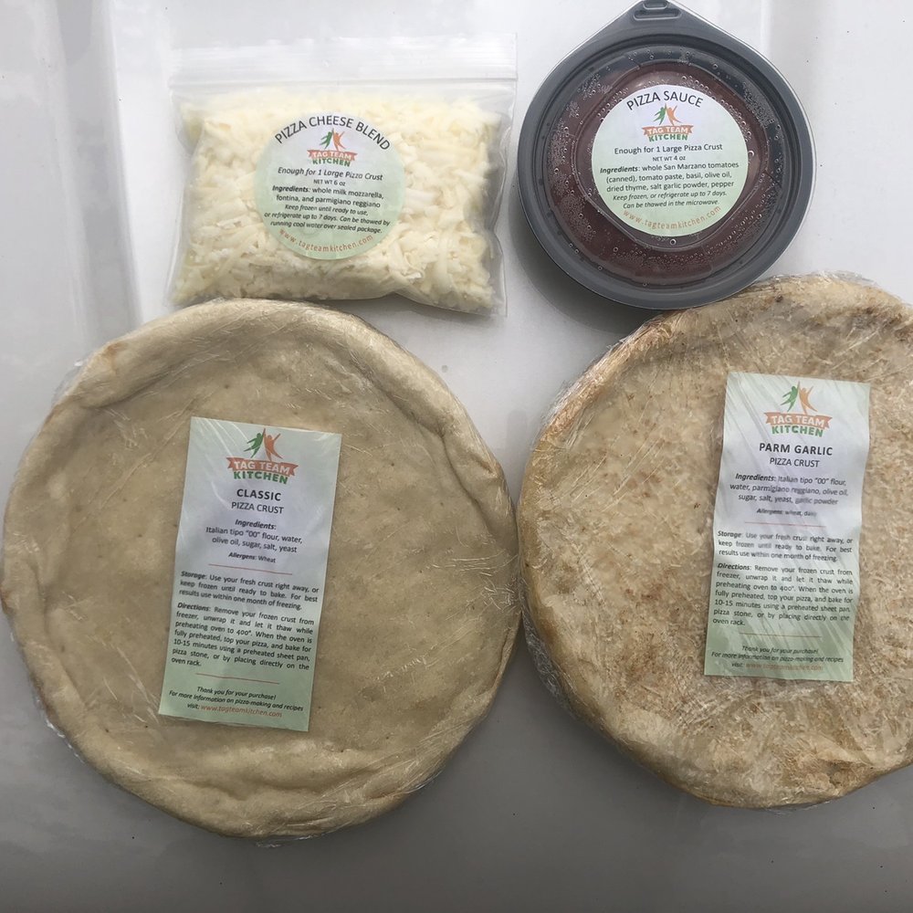 Tag Team Kitchen - Small pizza kit. Your choice of crusts. $13 - Specialty Food Near Me - Kensington, Maryland Tag Team Kitchen - Small pizza kit. Your choice of crusts. $13 - Specialty Food Near Me - Kensington, Maryland