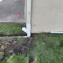 JDH Solutions - Downspout drain clean out installed and ready to bury.