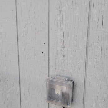 Mr Serrato Electric - Outdoor outlet that was installed for our outdoor string lights. - Electricians Near Me Mr Serrato Electric - Outdoor outlet that was installed for our outdoor string lights. - Electricians Near Me
