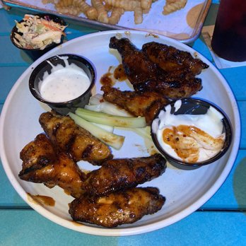 Tiki Docks Riverview - Wings! Deliciously grilled, fall off the bone. - Salad Near Me - Riverview, Florida Tiki Docks Riverview - Wings! Deliciously grilled, fall off the bone. - Salad Near Me - Riverview, Florida