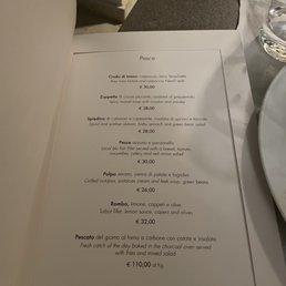 Fish menu Fish menu