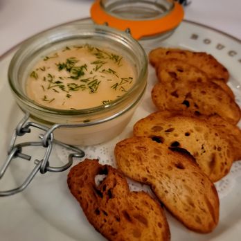 Bouchon - Salmon mousse dip - French Near Me - Yountville, California Bouchon - Salmon mousse dip - French Near Me - Yountville, California