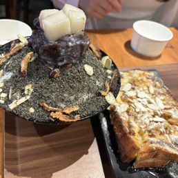 Black Sesame Bongsoo & Sweet Corn Toast. Black Sesame Bongsoo & Sweet Corn Toast.