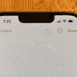 AT&T Store - A screen protector that was installed poorly and that AT&T refused to replace.