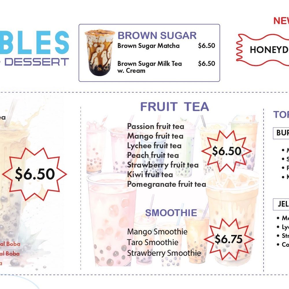 Bubbles Tea & Dessert - Bubble Tea Near Me - Oakley, California Bubbles Tea & Dessert - Bubble Tea Near Me - Oakley, California