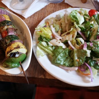 The County Line - Grilled Vegetable Kabob & Side Salad - Barbeque Near Me - San Antonio, Texas The County Line - Grilled Vegetable Kabob & Side Salad - Barbeque Near Me - San Antonio, Texas
