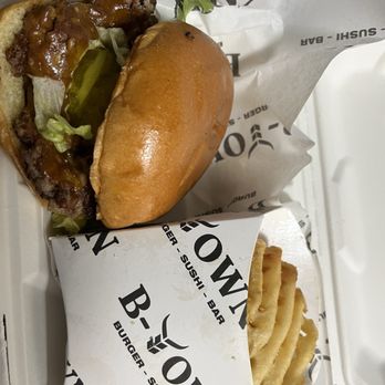 B Town Burger Sushi Bar - Junior Cheeseburger - Burgers Near Me - Casselberry, Florida