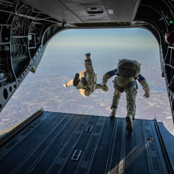 Cuban Eddie's - two soldiers jumping out of a helicopter - Cuban Near Me - River Vale, New Jersey