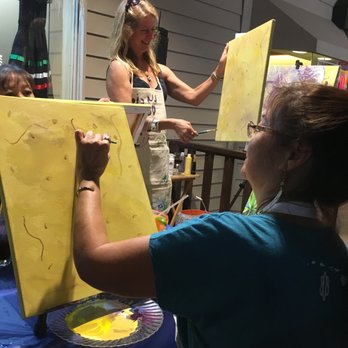 Paint Paina - Step 1: Paint the sand. - Paint & Sip Near Me