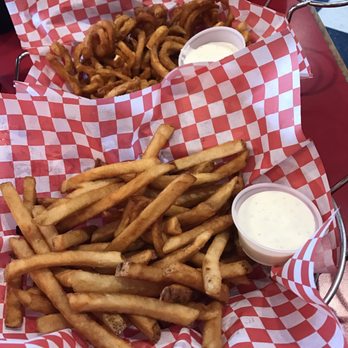 Boulevard Burger - Regular fries and curly fries - Burgers Near Me - Castro Valley, California Boulevard Burger - Regular fries and curly fries - Burgers Near Me - Castro Valley, California