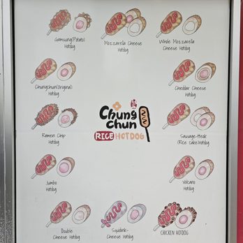 Chung Chun - Menu outside the store. - Hot Dogs Near Me - Vancouver, British Columbia