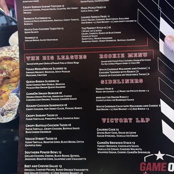 Game On Bar & Grill - Menu - Sports Bars Near Me - Leander, Texas