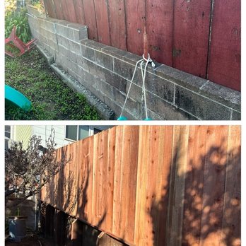 A&M Hauling - Broken cinder block retaining and old fence, replaced with pressure treated wood and new fence - Junk Removal & Hauling Near Me A&M Hauling - Broken cinder block retaining and old fence, replaced with pressure treated wood and new fence - Junk Removal & Hauling Near Me