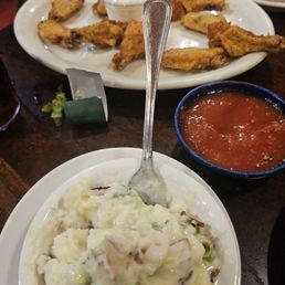 Lemon pepper wings and Mexican Mash