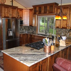 Big Wood Cabinets - Smoky Brown with Granite