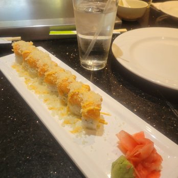 Bisuteki Japanese Steak House - a plate of sushi and a glass of water - Japanese Near Me - Cambridge, Massachusetts