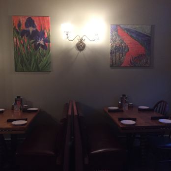 The Cellar Restaurant - My two paintings on the back porch ...irises looking over the Riverwalk & Owegos Riverwalk. - American Near Me - Owego, New York The Cellar Restaurant - My two paintings on the back porch ...irises looking over the Riverwalk & Owegos Riverwalk. - American Near Me - Owego, New York
