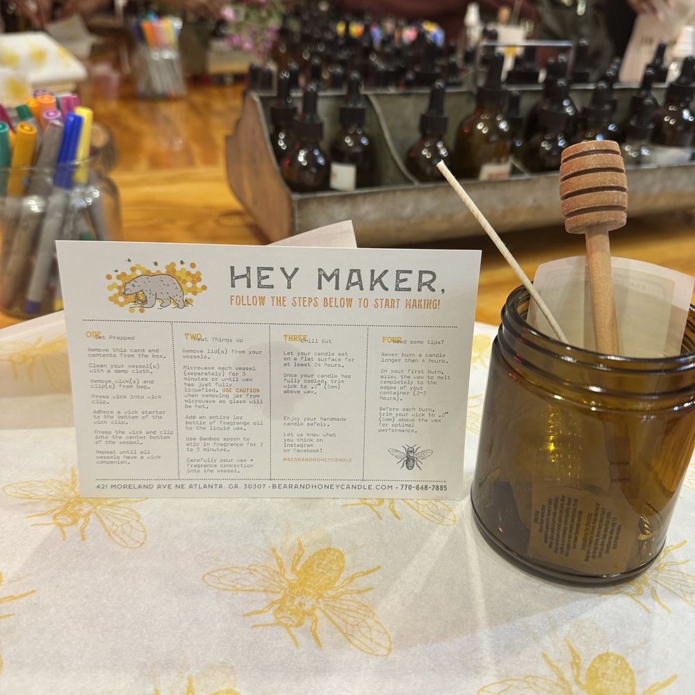 Bear and Honey Candle - This is the bar that comes with the class. You have the option to upgrade. - Candle Stores Near Me - Stone Mountain, Georgia Bear and Honey Candle - This is the bar that comes with the class. You have the option to upgrade. - Candle Stores Near Me - Stone Mountain, Georgia