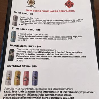Kimura - Sake Menu - Japanese Near Me - New York, New York Kimura - Sake Menu - Japanese Near Me - New York, New York