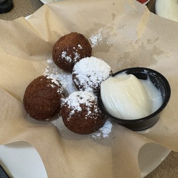Denny's - Stuffed maple donut holes with frosting dip - American Near Me - Fresno, California Denny's - Stuffed maple donut holes with frosting dip - American Near Me - Fresno, California