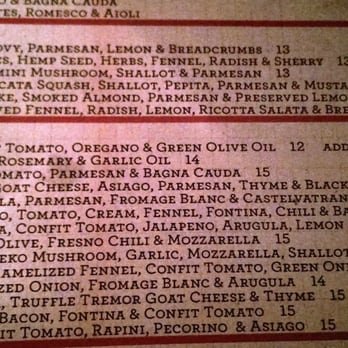 Gjelina - Salad & Pizza sections (Friday dinner 2015-01-16) - New American Near Me - Venice, California