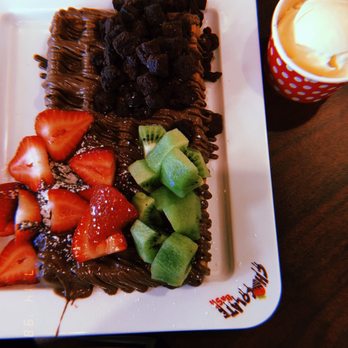 Chocolate Bash - Waffle with Nutella, brownie bites, fruits and ice cream - Desserts Near Me - Tustin, California