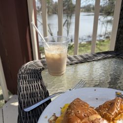 Pemberton Coffeehouse - Deck overlooking the lake