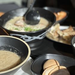 Hachiya Ramen - Tonkatsu ramen, extra broth, and eggs