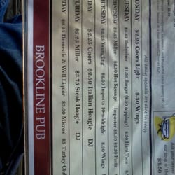 Brookline Pub - Daily Specials