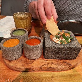 Camelia Modern Mexican Cuisine - Tostadas, salsa and bean dip - Mexican Near Me - Denver, Colorado