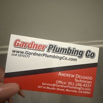Gardner Plumbing Company - Andre Delgado amazing customer service - Plumbing Near Me - Murrieta, California Gardner Plumbing Company - Andre Delgado amazing customer service - Plumbing Near Me - Murrieta, California