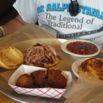 City Barbeque - 1/2 lb pulled pork, amazing corn pudding, the best I have had hush puppies, and beans. - Barbeque Near Me - Columbus, Ohio City Barbeque - 1/2 lb pulled pork, amazing corn pudding, the best I have had hush puppies, and beans. - Barbeque Near Me - Columbus, Ohio