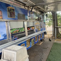 a food truck with food on it