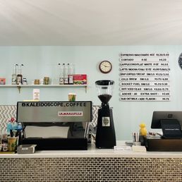 Front counter with menu