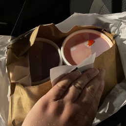 Neatly packaged to-go food!