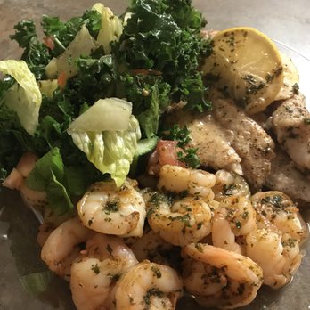 Pretty Delicious Delectables - Herbed Tilapia, Garlic Butter Shrimp, Kale Mixed Greens - Caterers Near Me