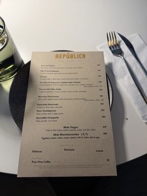 Menu photo 1 Republica Portland, OR