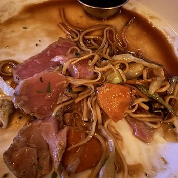 Foxy Johns Bar & Kitchen - Seared yellowtail with noodles - Sports Bars Near Me - New York, New York Foxy Johns Bar & Kitchen - Seared yellowtail with noodles - Sports Bars Near Me - New York, New York
