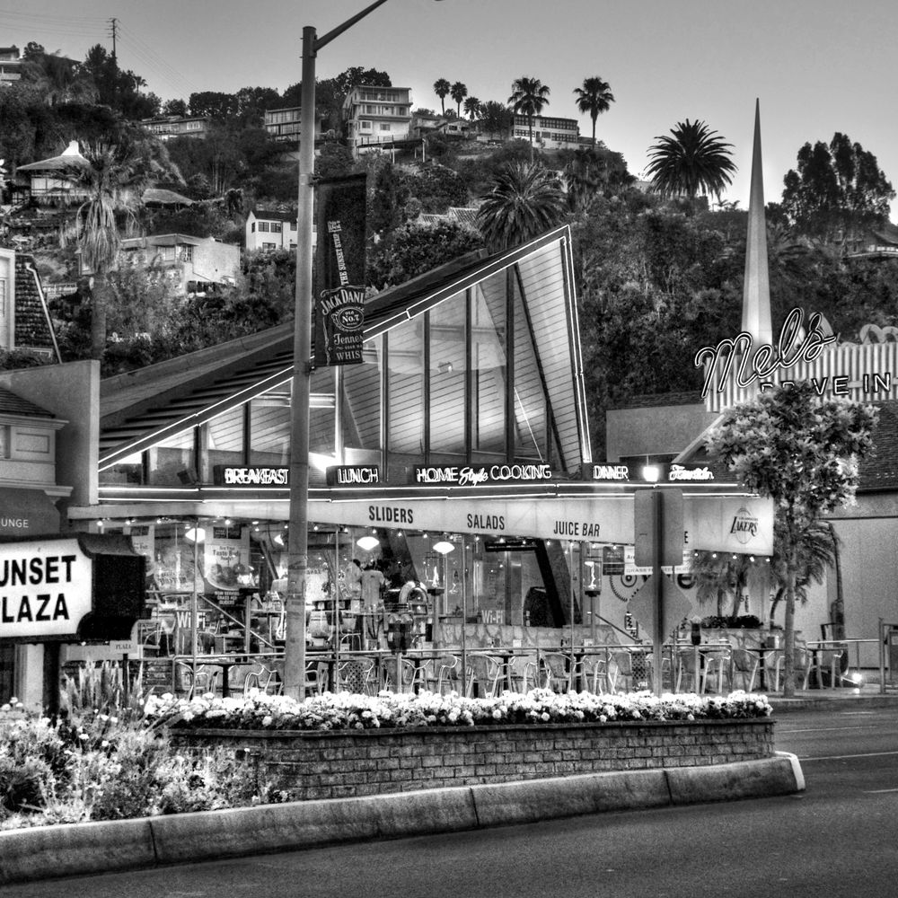 Mel's Drive-In - My shot of Mel's Drive-In at dusk. - American Near Me - West Hollywood, California