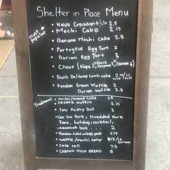 CA Bakehouse - Menu as of 9/12/2020 - Bakeries Near Me - San Jose, California