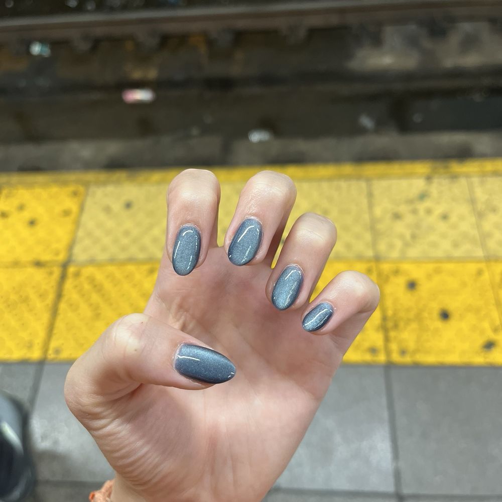 my first set of cat eye nails my first set of cat eye nails