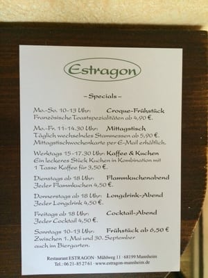 Menu photo 5 Gaststätte Estragon Mannheim, BW