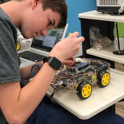 Tate's School - Robotics is taught in the Middle School.