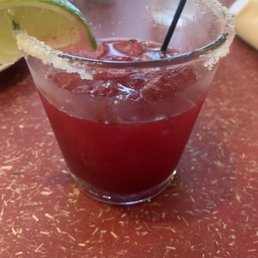 Huckleberry Margarita (very tasty but expecting more for $14! Is this Vegas?)
