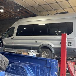 RV in for maintenance and replacing 2 front tires and Front end alignment RV in for maintenance and replacing 2 front tires and Front end alignment