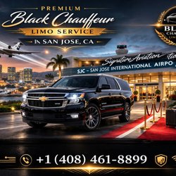 Black Chauffeur Limo Service - San Jose Signature Aviation Chauffeur Service by Black Chauffeur Limo Service
