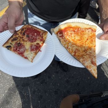 Metros on Main - Grandma & regular slice - Pizza Near Me - Sayville, New York Metros on Main - Grandma & regular slice - Pizza Near Me - Sayville, New York