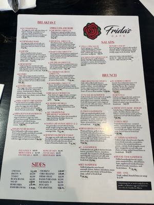Menu photo 1 Frida's Cafe Tucson, AZ