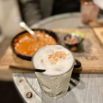 Maiz Cocina - Coconut cocktail (margarita?) + cazuela de queso - Mexican Near Me - Corona, California Maiz Cocina - Coconut cocktail (margarita?) + cazuela de queso - Mexican Near Me - Corona, California