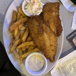 West on Main - Good portion of fish on the fish and chips.
